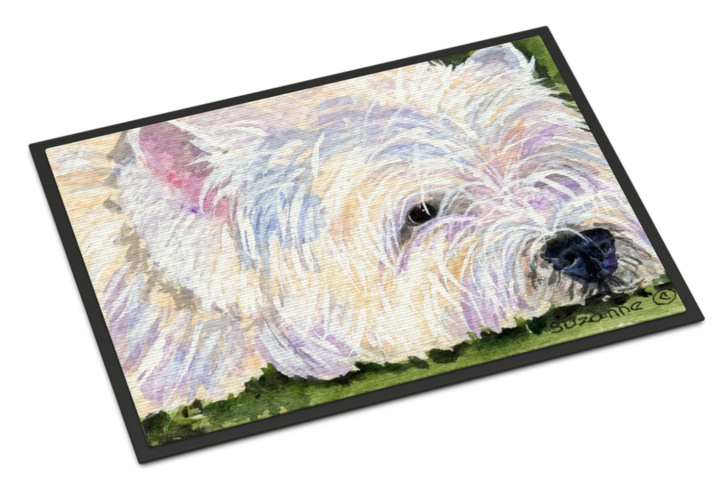 DOOR MATS RUBBER BACKED DOOR MAT WESTIES IN THE GARDEN DOORMAT 27/" x 18/"
