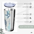thumbnail image 6 of Kll Algae Corals And Seashells Stainless Stainless Steel Vacuum Insulated Coffee Cup 20 Oz Lids And Straws,1 Metal Straws,1 Cleaning Brush, 6 of 9