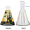thumbnail image 4 of SKYSONIC 2 PCS Kitchen Towels with Hanging Loop, Happy Halloween Bat Dish Towels for Kitchen, Absorbent Kitchen Hand Towels , 12"x17", 4 of 6