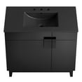 thumbnail image 4 of Sink Vanity Cabinet, Black, Melamine Wood , Hotel Bedroom Bathroom, Modern Contemporary HB36128, 4 of 11