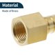 thumbnail image 5 of Conectores de rosca hembra de latón para manguera de 1/2" 3/8" NPT para aire, agua, aceite, gas, combustible, 2 piezas tono dorado, 5 of 6