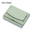 thumbnail image 3 of Carteras de moda Qarigey para mujer Mini cartera extranjera de bolsillo Verde claro, 3 of 6