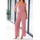 thumbnail image 3 of Mono Enterizo PRETTYGARDEN Mujer Cuello Cuadrado Pierna Ancha Rosa Polvoriento XS, 3 of 8