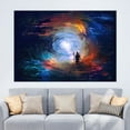 thumbnail image 1 of Personalized Modern Lord Canvas Gift As Abstract Wall Hangings For Halloween Decor And Grandma Gift In Hinduism Print, 1 of 1