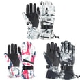 thumbnail image 2 of Soidarity Guantes Manoplas Pantalla táctil Exterior Cálido Antideslizante Impermeable A prueba de viento Snowboard Invierno Clima frío Engrosamiento Deportes de nieve Blanco, Blanco> XL XL Soidarity OD028936-03, 2 of 6