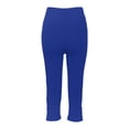 thumbnail image 7 of CHENHANN Capri Leggings For Women 2026 Casual Button Design Knee Length Legging Summer Cropped Pants Workout Compression Pants Blue Capri Pants For Women, 7 of 7