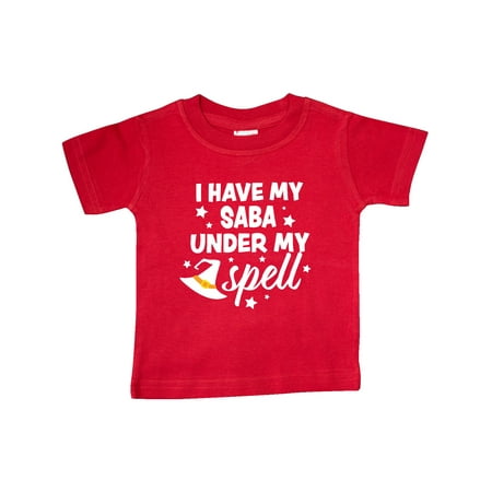 

Inktastic I Have My Saba Under My Spell with Cute Witch Hat Gift Baby Boy or Baby Girl T-Shirt