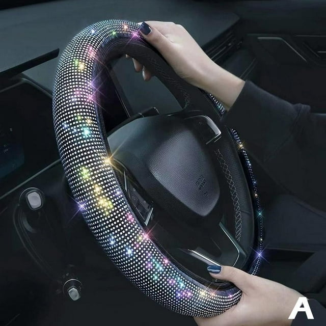 Shering Bling Rhinestones Steering Wheel Cover with Crystal Sparkling^ St D5I6