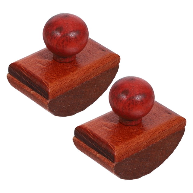 KAKOWELY rocking ink blotter 2pcs Wood Rocker Blotter Desk Ink Blotter Antique Style Rocking Ink Blotter Ink Absorbent Tools Writing Accessories Coffee1.97"X1.97"X1.18"