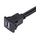 thumbnail image 3 of 1M Dual USB 3.0 a Montaje Empotrado Del Panel Del Vehículo Sunnimix Cable adaptador de montaje empotrado en el coche, 3 of 8