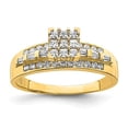 thumbnail image 6 of 10k Yellow Gold Solid CZ Micropave Solitarie Band Ring, 6 of 7