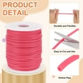 thumbnail image 3 of Uxcell 54.7 Yards Hollow Pipe Tubing Rubber Cord 2mm Knitting Barber Cord Jewelry Silicone Hollow Cords for Necklaces Bracelets Knitting DIY Crafts Beading, Rose Red, 3 of 7