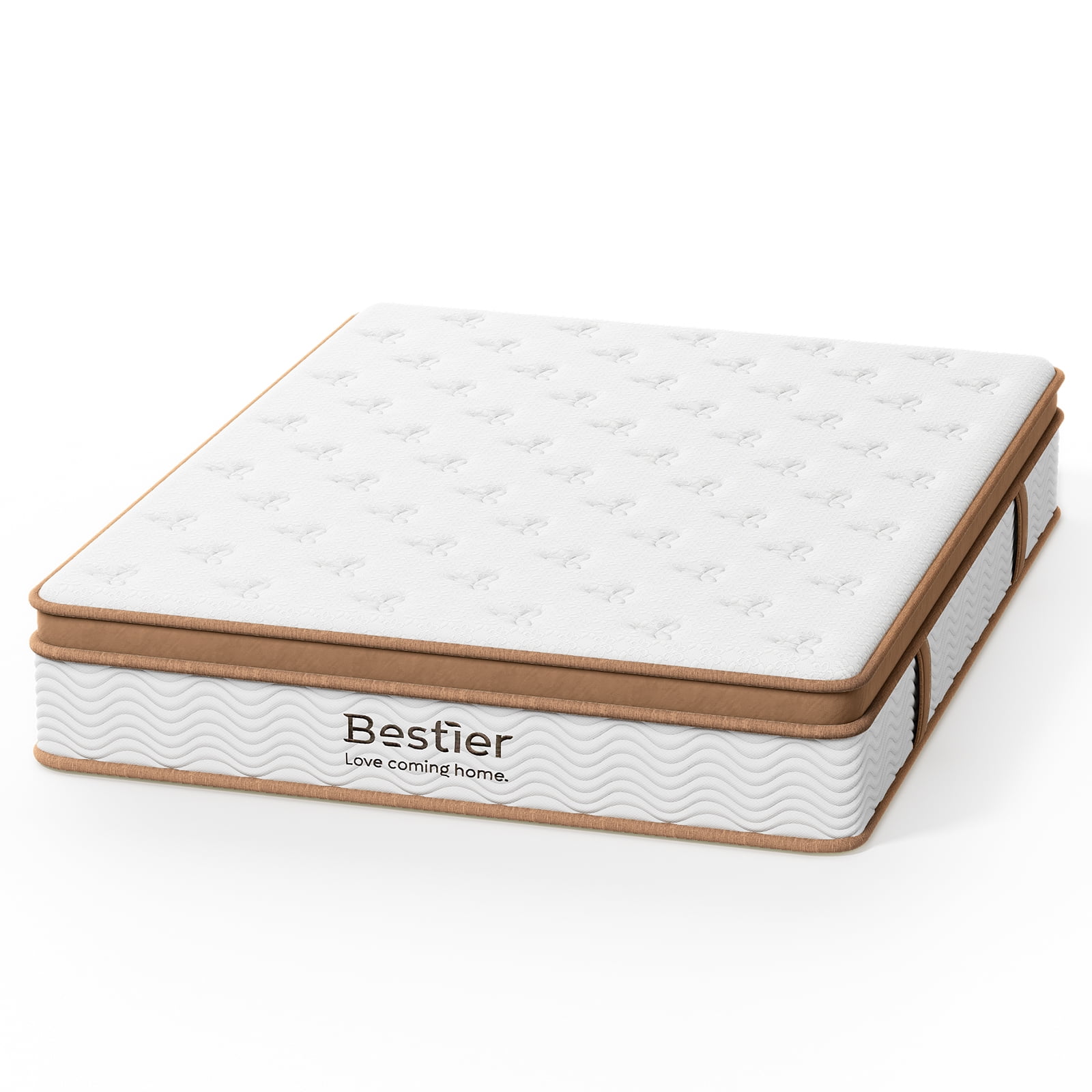 Bestier 12" Twin Mattress in a Box | Hybrid Gel Memory Foam Bed + Individually Wrapped Coils | Medium Firm | Pressure Relief, Enhanced Edge Support | CertiPUR-US Certified