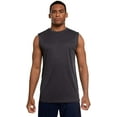 thumbnail image 4 of 5 Pack: Men's Active Dry Fit Moisture Wicking Muscle Sleeveless Athletic Performance Workout Stretch Tank Top Medium, Assorted, 4 of 7