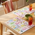 thumbnail image 4 of Happy Easter Placemats Set of 4 Spring Colorful Eggs Butterfly Plaid Checkered Place Mats Indoor Wipeable Table Mats Washable Dining Table Placemats for Kitchen Holiday Party Home Decor 13x19 Inch, 4 of 9