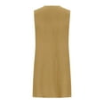 thumbnail image 2 of SMihono Fashion Linen Dresses for Women 2025,Sleeveless Pleated Vacation Dress Loose Fit Casual Sundresses Summer Mini Dress Coffee M, 2 of 8