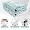 thumbnail image 4 of Quilts King Size Bedding Set, Spring Blue Sky Cobweb Lightweight Quilted Comforter, Abstract Minimalist Farmhouse Lines Reversible Bedspread Coverlet with Pillow Covers for All Season, 96" x 106", 4 of 9