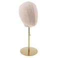 thumbnail image 6 of 21" Cork Suede Block Hat Display Mannequin Head with Mount Hole - Dark Blue, White, 6 of 8