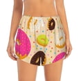 thumbnail image 2 of Balery Donuts Pantalones cortos deportivos para mujer con forro y dos bolsillos, elásticos, para entrenamiento, gimnasio, yoga-Medium, 2 of 7