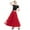 Red, variant on Women's Floor Length Boneless Wedding Petticoat Skirt Support Elastic Underskirt