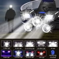thumbnail image 5 of Linterna frontal, potente linterna frontal impermeable con 9 modos de iluminación, linterna frontal LED recargable por USB, 5 of 5