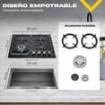 thumbnail image 4 of Parrilla Gas Cristal Templado Gutstark Home Estufillas Hogar 4 Quemadores, 4 of 9