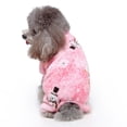 thumbnail image 3 of Gostoto Pet Dog Holiday Christmas Snowman Print Costumes Winter Fleece Jumpsuit Clothes for Small Medium Pet Dogs, 3 of 5