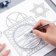thumbnail image 2 of Multifunctional Drawing Ruler Table Geometric Round for drafting templates Drafting Student, 2 of 9