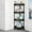 Black, variant on Danhjin Bathroom Corner Shelf 4 Tier, 31.5*13.6in Corner Bookshelf Storage Cabinet Organizer Stand for Bedroom Kitchen Bathroom Living Room, Office Space Saving Shelving for Plants, Books, Decor