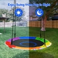 thumbnail image 5 of KloKick 700lbs 40" Saucer Tree Swing for Kids & Adults – Durable Outdoor Swing with LED Lights, 2 Tree Hanging Straps. Rainbow, 5 of 7