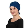 thumbnail image 2 of Head Scarf Wrap for Women Chemo Headwear Headcovers Cancer Cap Pre Tied Scarves Celeste Bamboo (Navy), 2 of 2