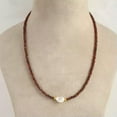 thumbnail image 4 of K-KED Natural 3mm Red Garnet Pearl Beaded Handmade Strand Women Necklace 14-28 in -22 in, 4 of 6