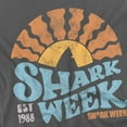 thumbnail image 2 of Shark Week Officially Licensed Lino Sunset Women's Boxy Cropped T-Shirt Casual Graphic Tee, 2 of 6