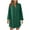 Green, variant on ZZwxWA Spring Dresses for Women 2025 Long Sleeve Button Down Shirt Dress Elegant V Neck Loose Fit Flowy Beach Vacation Dress Pure Color Mini Sundress