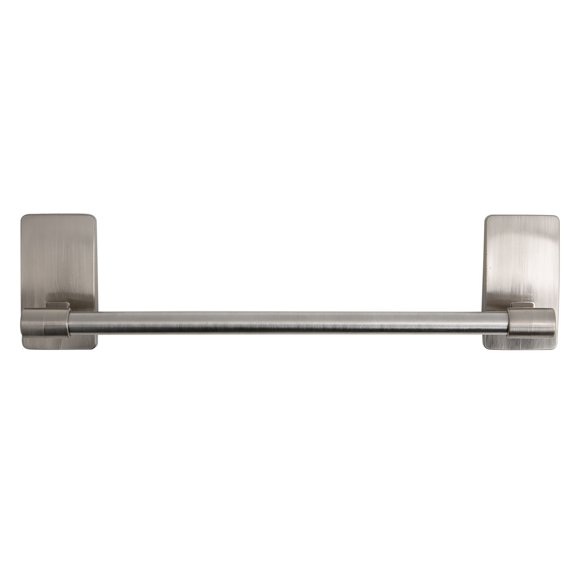 Era Guru Hand Towel Bar with Self Adhesive Strips, Soft Satin Nickel, 12in.