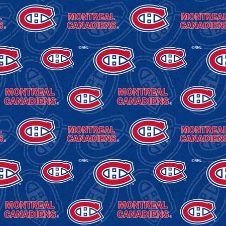 Montreal Canadiens Cotton Fabric with Tone on Tone Print and Matching Solid Cotton Fabrics