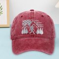 thumbnail image 4 of TIELUTT Hats for Men Women Funny Adjustable Washed Embroidered Wild Baseball Cap Embroidered Black One Size, 4 of 4