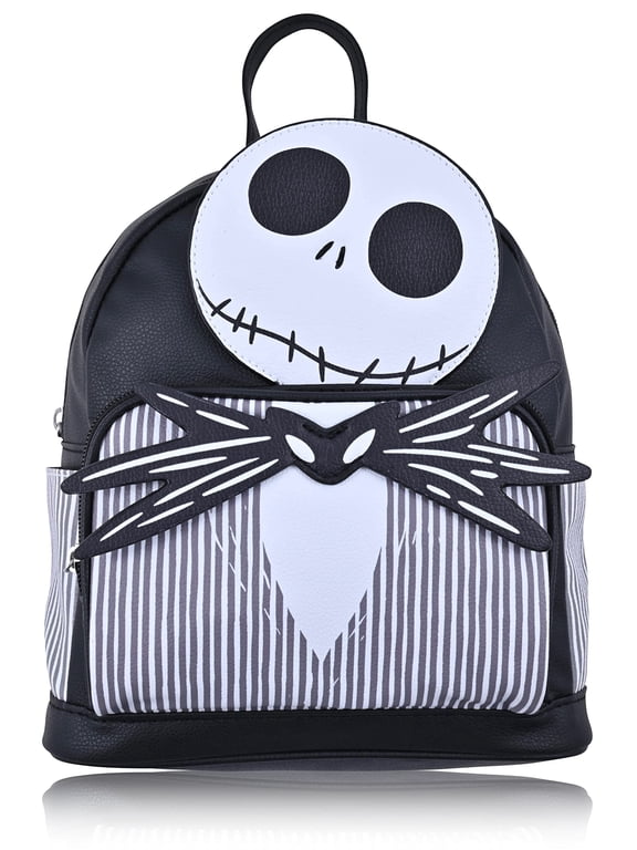 Nightmare Before Christmas Backpack for Women Nightmare Before Christmas Woman Purse PU Leather Mini Backpack Purse Jack Skellington Bag Cute Backpack for Adults and Teens