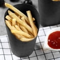 thumbnail image 4 of 50pcs Black Charcuterie Cups, 14oz - Take-Out French Fries Holders, Disposable Cups for Wedding Food Trays, Paper Cones for Food, 4 of 5