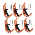 thumbnail image 1 of 6 piezas de abrazaderas de goma metálicas resistentes con tornillos de fijación, ligeras y de liberación rápida para coche. Naranja, 1 of 9