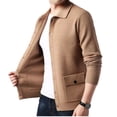 thumbnail image 2 of Abrigos casuales de alta calidad, abrigos para hombre, chaquetas de punto de color sólido, abrigo de suéter de color sólido, 2 of 5