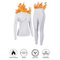 thumbnail image 2 of ANFERRY Womens Thermal Long Underwear 2 Piece Set Crew Neck Seamless Base Layers Sweat Wicking Cold Weather Warm Outfit Sets, 2 of 10