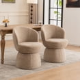 thumbnail image 6 of Kidol & Shellder Swivel Accent Chair 4PCS Modern Barrel Chair Soft Fabric Upholstered Lounge Chair for Living Room, Bedroom & Small Spaces, Coffee (Easy Assembly & Space-Saving Design), 6 of 8