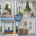 thumbnail image 5 of White Boho Outdoor Curtains for Patio Waterproof,Windproof Privacy Curtains with Weighted Bottom,Farmhouse Simple Abstract Striped Geometric Outside Drapes for Picnic Garage Yard 54"x108" 1 Panel, 5 of 8