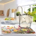thumbnail image 5 of Wildflowers Dish Drying Mat, Absorbent Microfiber Pad Protector For Kitchen Counter Top Mat Dish Drainboard 16x18in, 5 of 7