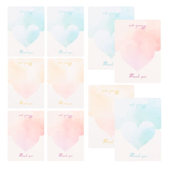 Raindrops 30pcs Floral Thank You Greeting Cards Set, Multi-Color Paper Cards for Women on Valentine's Day