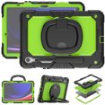 thumbnail image 2 of Case for Samsung Galaxy Tab S10 Lite/S10 FE/S9 FE/S9, 360 Rotating Stand Handle Pencil Holder Shoulder Strap Heavy Duty Shockproof Cover, Lime PC, 2 of 7