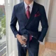thumbnail image 4 of Trajes y blazers para hombre, conjunto de 2 piezas coreano, pantalones formales de moda para negocios, caballero clásico e informal, de lujo, 4 of 5