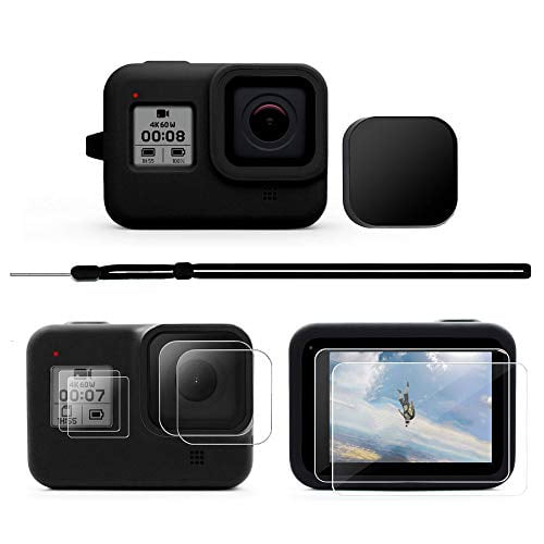 2pcs Display HD Lens Protector with GoPro Hero 8 Lens Cap 4pcs Ultra Clear Tempered Glass Screen Protector MAXCAM Accessories Kit for GoPro Hero 8 with Silicone Rubber Protective Case 8pcs 