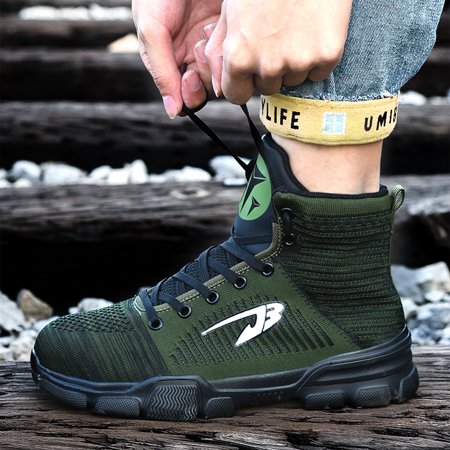 

Steel Toe Boots For Men And Women Lightweight Breathable High-top Indestructible Construction Sneakers